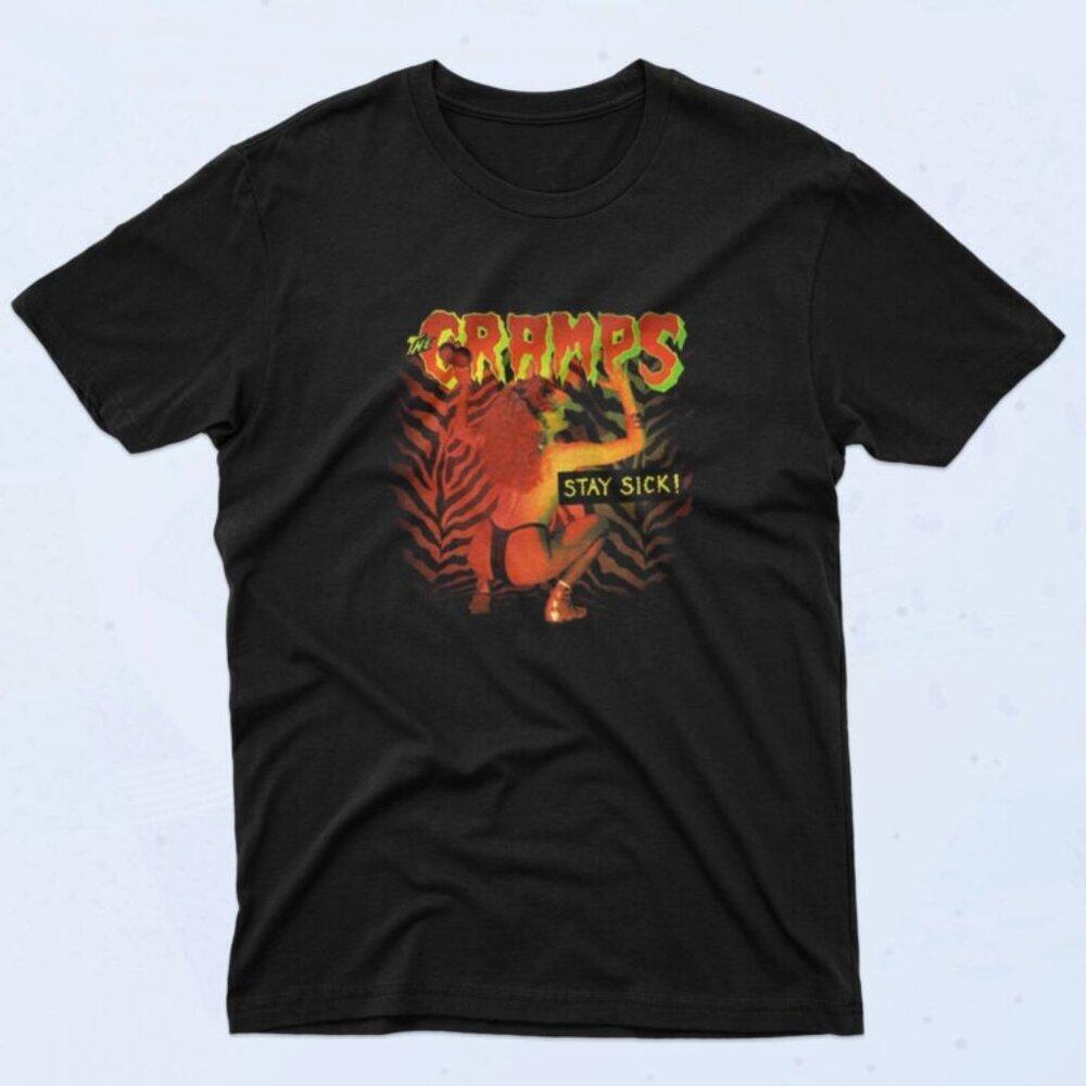 Cramps Stay Sick Band T-Shirt Rock Music Fan Gift Concert Graphic Tee